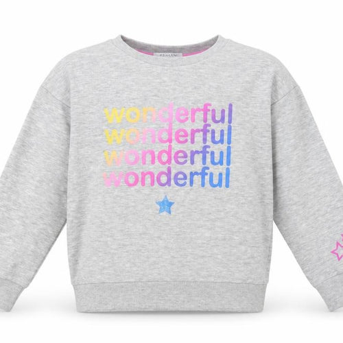 Primark Girls Grey Cotton Henley Sweatshirt Size 7-8 Years Pullover - Wonderful