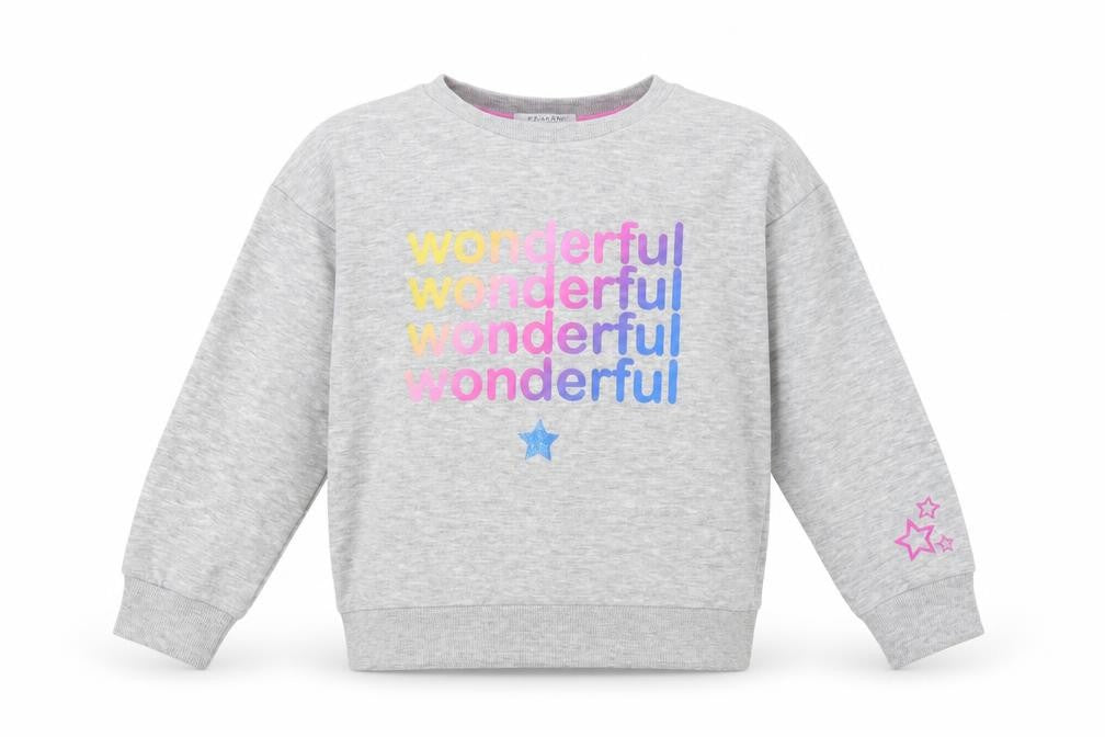 Primark Girls Grey Cotton Henley Sweatshirt Size 7-8 Years Pullover - Wonderful
