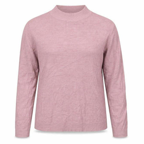 Maine Womens Pink Mock Neck Geometric Acrylic Pullover Jumper Size 14