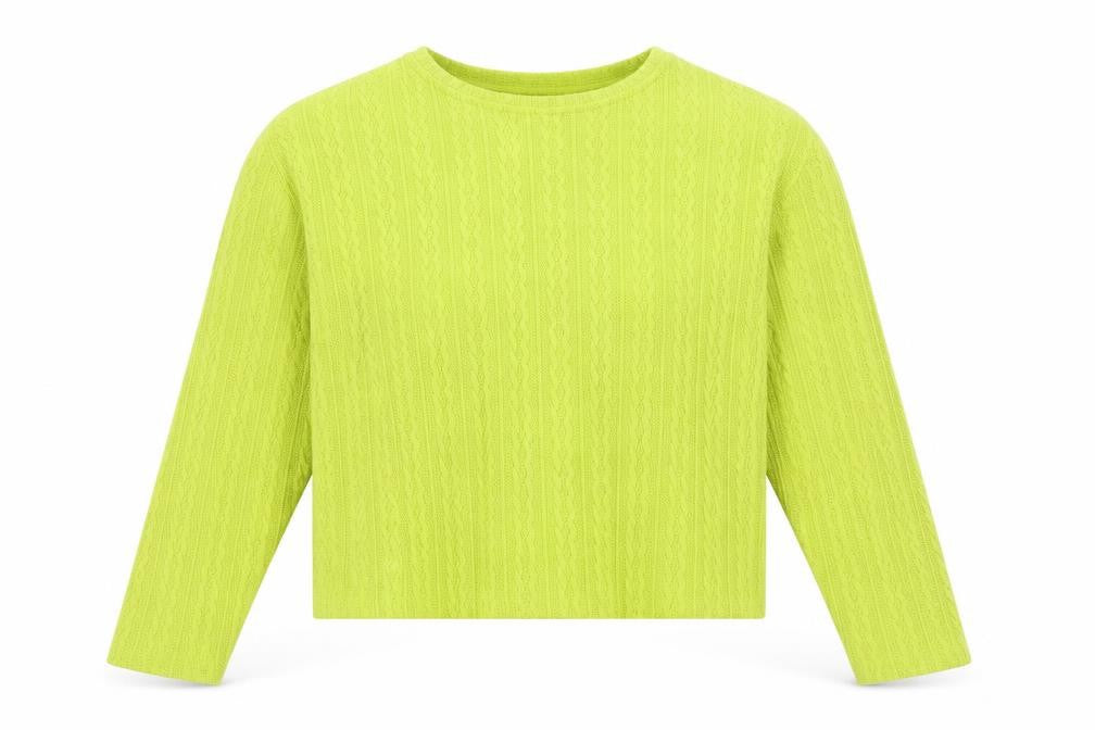 Front view of New Look women’s green round neck polyester jumper, size L