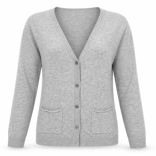 Gap Womens Grey V-Neck Nylon Cardigan Jumper Size S
