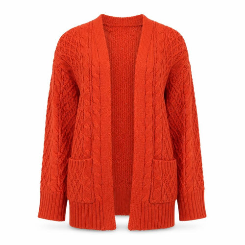 NEXT Womens Red V-Neck Acrylic Cardigan Jumper Size XS