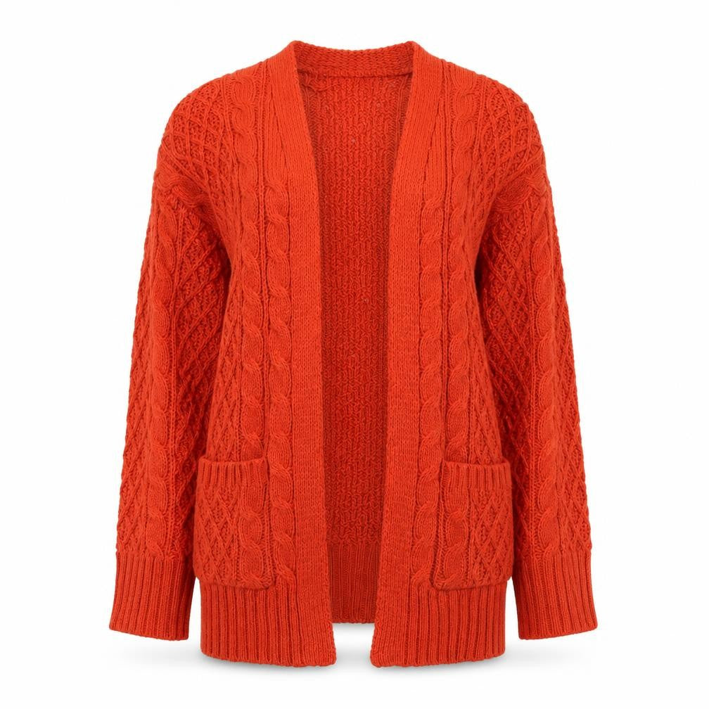 NEXT Womens Red V-Neck Acrylic Cardigan Jumper Size XS