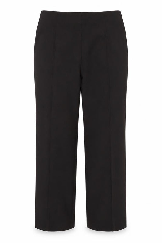Front view of Autonomy women’s brown polyester trousers, size UK 12, 26-inch leg regular