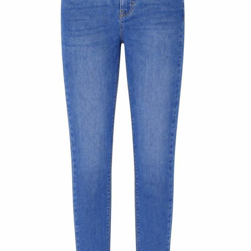 Denim & Co. Womens Blue Cotton Skinny Jeans Size 6 L28 in Regular Button