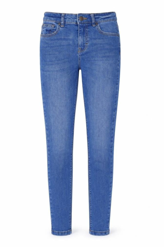 Denim & Co. Womens Blue Cotton Skinny Jeans Size 6 L28 in Regular Button