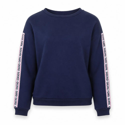 Dunnes Girls Blue Cotton Pullover Sweatshirt Size 12 Years - Girl Squad