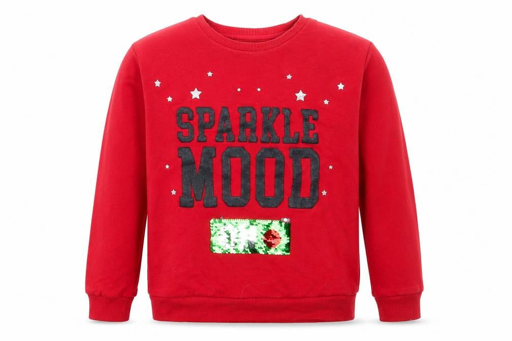 Dunnes Stores Boys Red Cotton Pullover Hoodie Size 9 Years Pullover - Sparkle Mood, Christmas
