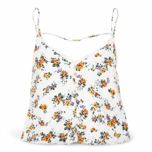 Stradivarius Womens Multicoloured Floral Viscose Camisole Blouse Size S V-Neck