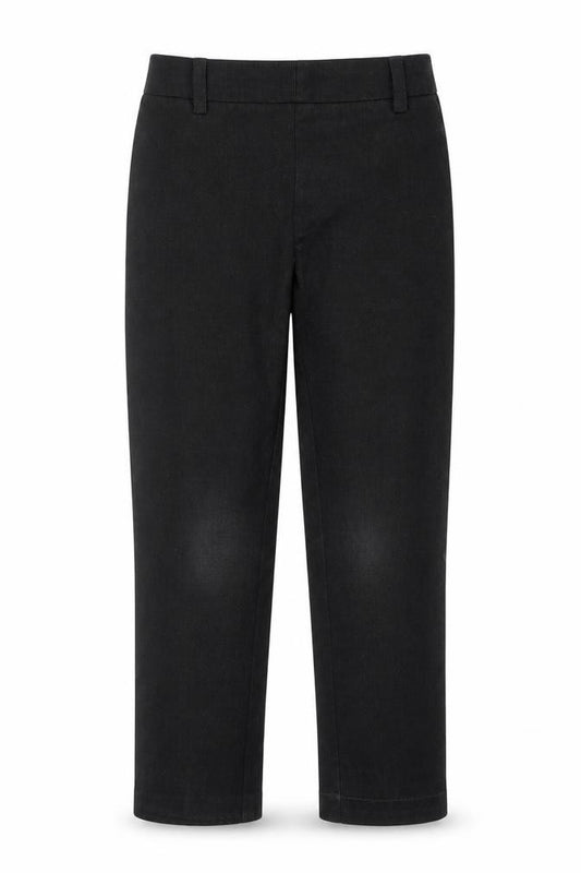 Front view of Marks & Spencer boys’ black polyester dress pants trousers, size 5-6, years regular