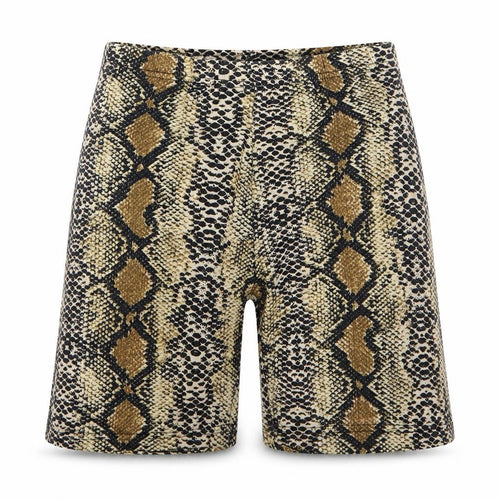 SheIn Womens Multicoloured Animal Print Polyester Compression Shorts Size XS L7 in Regular - Snake Skin