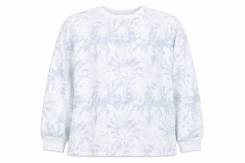 Peacocks Womens White Geometric Polyester Pullover Sweatshirt Size L Pullover