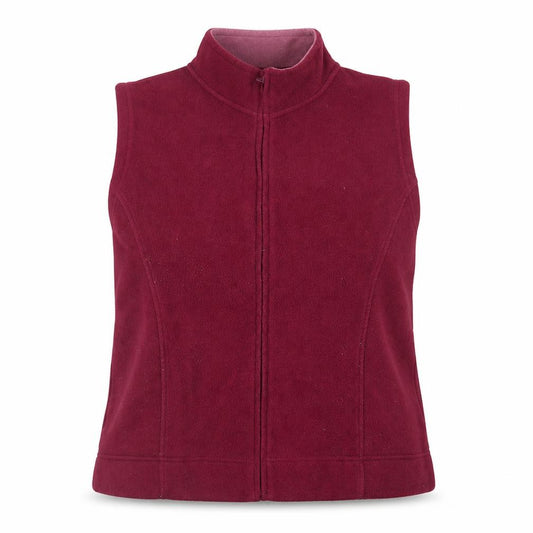 Front view of Isle Essentials women’s pink gilet jacket, size L, zip