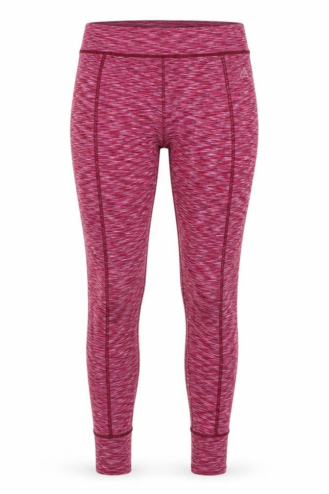 Front view of Boohoo women’s pink geometric polyester compression leggings, size UK 8, 32-inch leg regular pullover