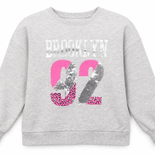 F&F Girls Red Animal Print Cotton Pullover Sweatshirt Size 10-11 Years Pullover - Brooklyn