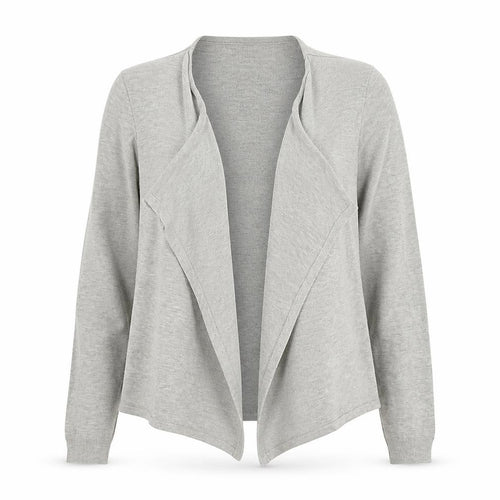 Very Womens Grey V-Neck Acrylic Cardigan Jumper Size 8