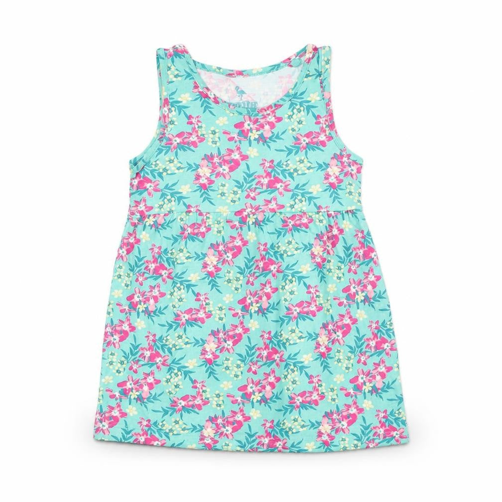 Lupilu Girls Multicoloured Floral Cotton Shift Size 12-18 Months Round Neck Pullover