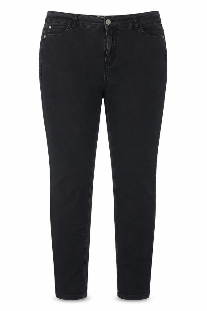 True Denim Womens Black Cotton Skinny Jeans Size 14 L28 in Regular Button