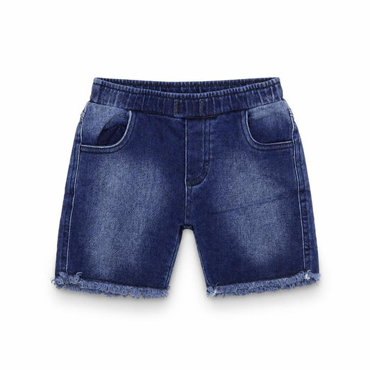 Pulla Bulla Boys Blue Cotton Chino Shorts Size 3 Years Regular
