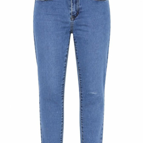 Denim & Co. Womens Blue Cotton Skinny Jeans Size 8 L27 in Regular Button