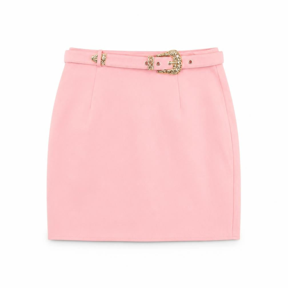 Love & Other Things Womens Pink Polyester Straight & Pencil Skirt Size S Zip - Belted