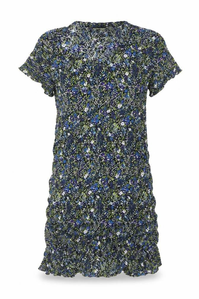 Jack Wills Womens Multicoloured Floral Viscose T-Shirt Dress Size 6 Round Neck - Flowers