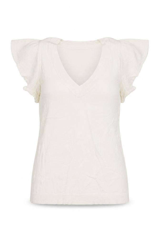 Front view of LOFT women’s ivory v-neck rayon jumper, size M