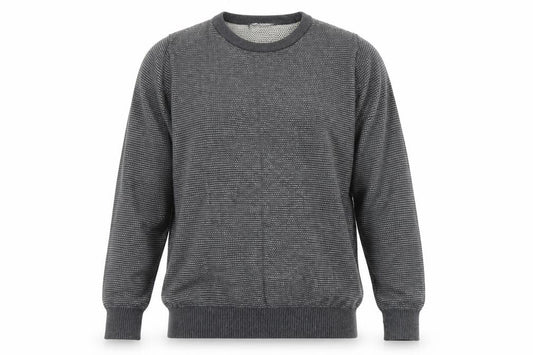 Front view of Primark men’s grey cotton pullover sweatshirt, size M