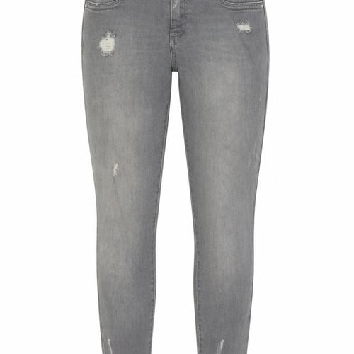 Denim & Co. Womens Grey Cotton Skinny Jeans Size 8 L27 in Regular Button