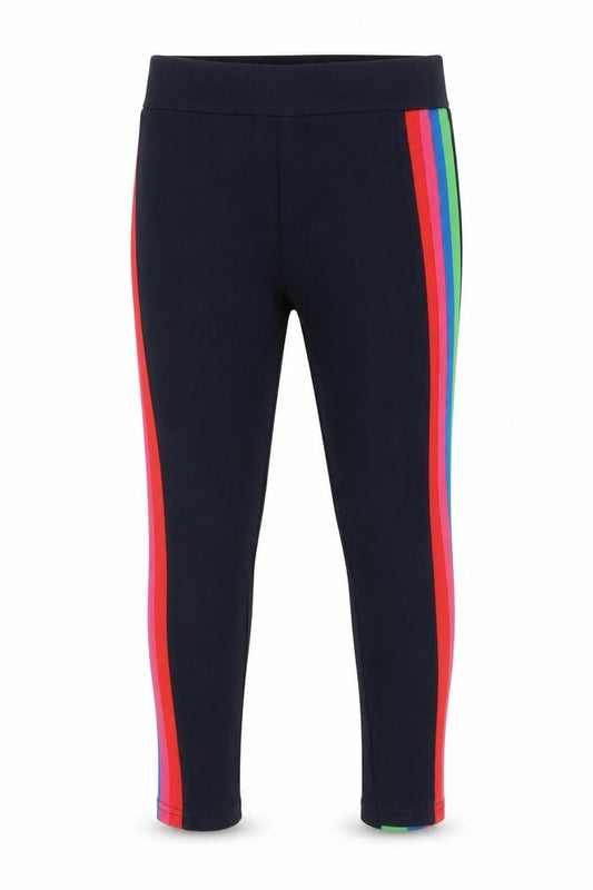 Dunnes Stores Girls Blue Striped Cotton Jogger Trousers Size 9 Months Regular Pullover - Leggings