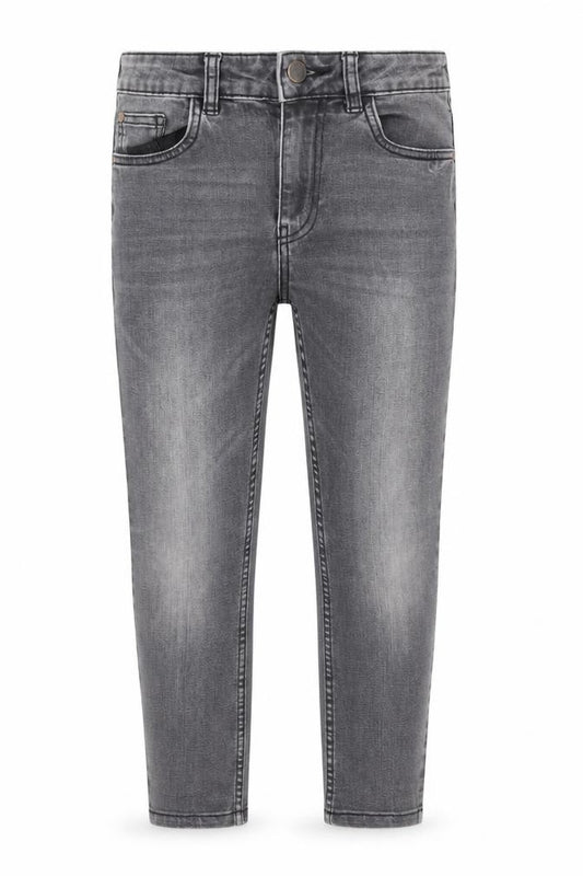 NEXT Boys Grey Cotton Skinny Jeans Size 9 Months Regular Button