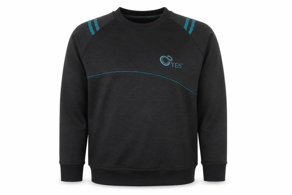 Front view of Nd Sports men’s grey polyester pullover sweatshirt, size S
