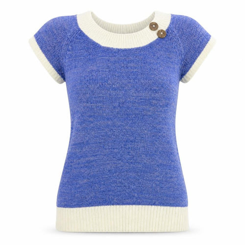 Originals Womens Blue Scoop Neck Acrylic Pullover Jumper Size M