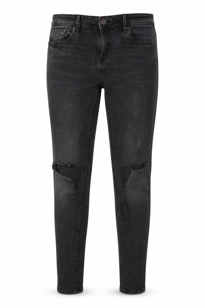 Pull&Bear Womens Black Cotton Skinny Jeans Size 31 in L29 in Regular Button
