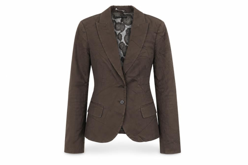 Sisley Womens Brown Jacket Blazer Size S Button
