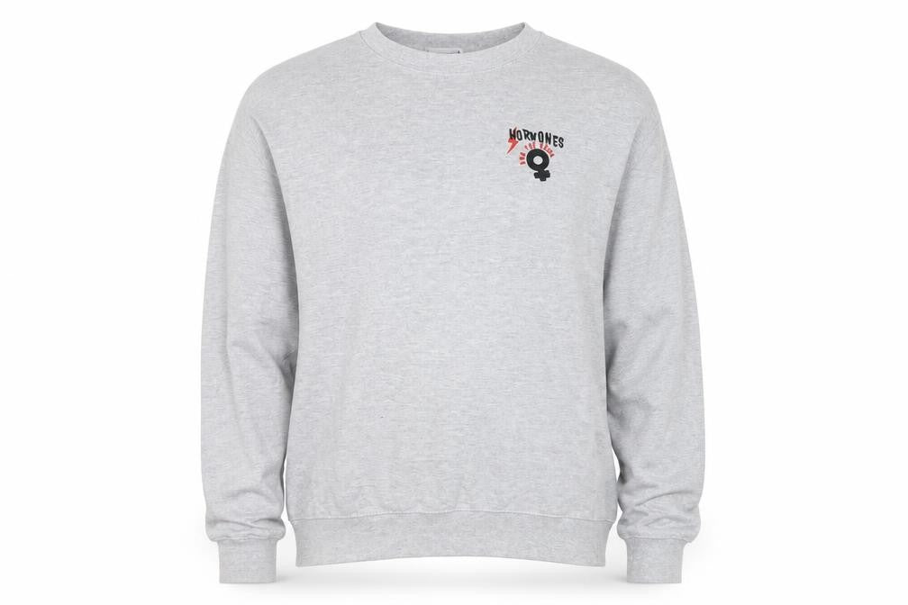 Mommamakes Womens Grey Cotton Pullover Sweatshirt Size L Pullover - Hormones and The Gang