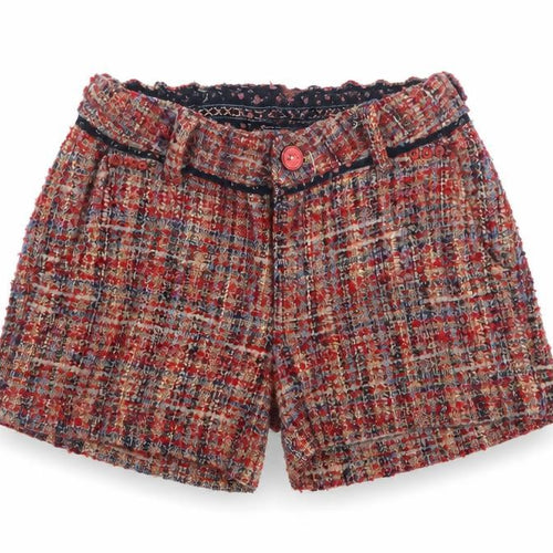 Nono Girls Multicoloured Acrylic Chino Shorts Size 11-12 Years Regular Zip