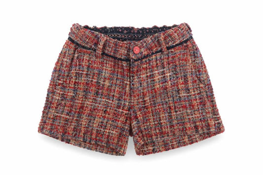 Nono Girls Multicoloured Acrylic Chino Shorts Size 11-12 Years Regular Zip