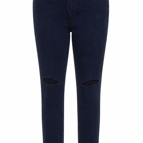 Pull&Bear Womens Blue Acrylic Skinny Jeans Size 8 L29 in Regular Button