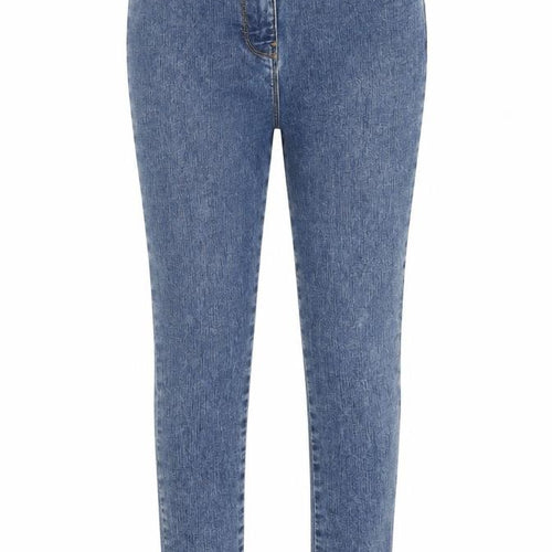 Matalan Girls Blue Cotton Skinny Jeans Size 12 Years Regular Button