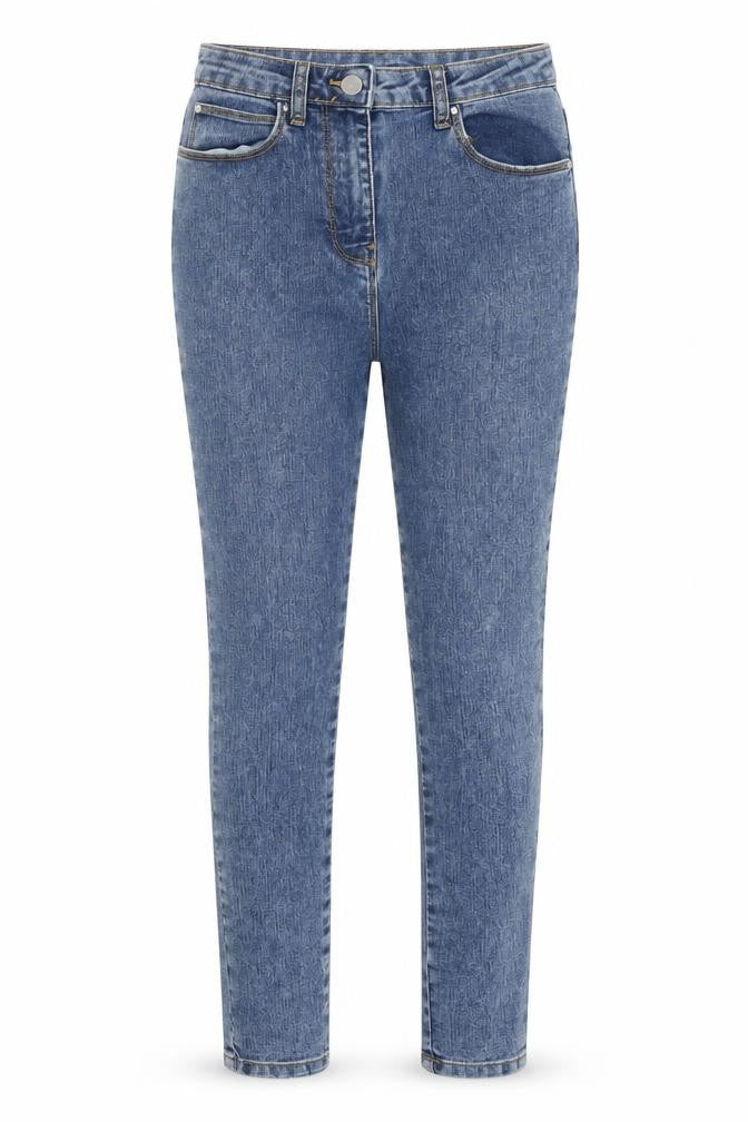 Matalan Girls Blue Cotton Skinny Jeans Size 12 Years Regular Button