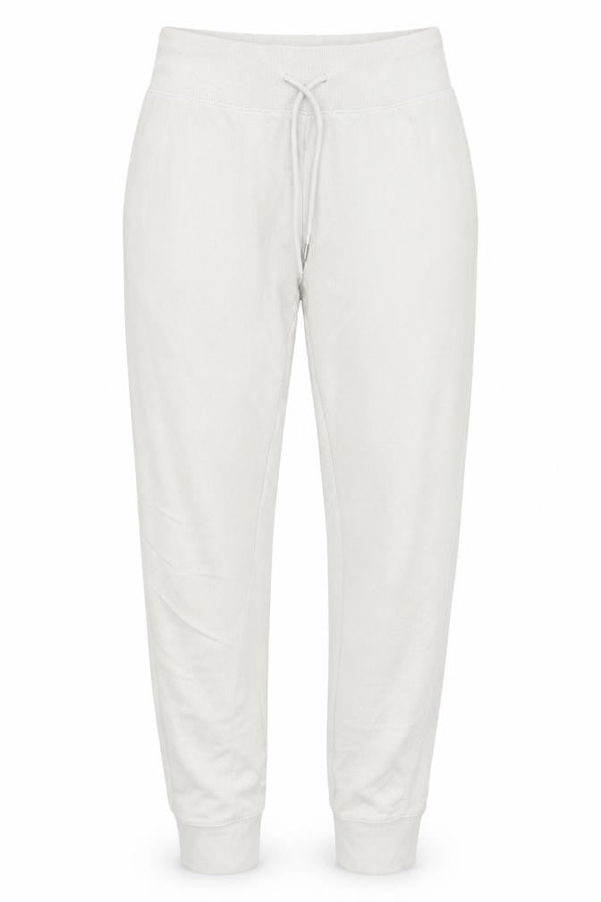 H7m Womens Beige Cotton Jogger Trousers Size M L29 in Slim Drawstring