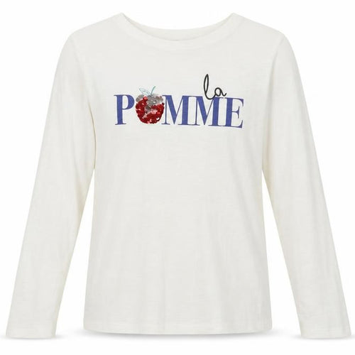 NEXT Girls White Cotton Pullover T-Shirt Size 12 Years Crew Neck Pullover - La Pomme