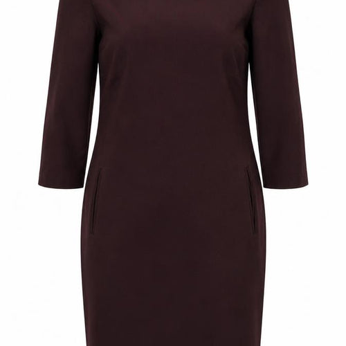 Sandwich Womens Red Polyester Pencil Dress Size 12 Round Neck Zip