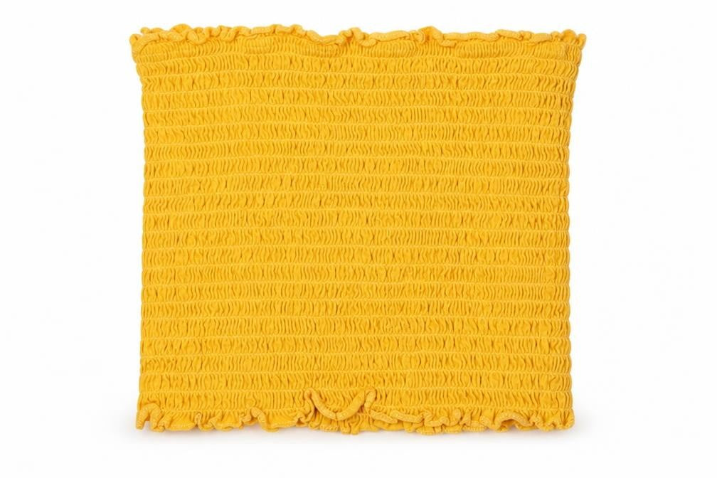Front view of Candy Couture girls’ yellow cotton basic tank, size 16, years square neck