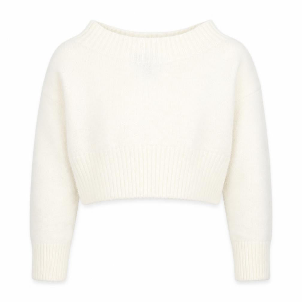 915 Generation Girls White Round Neck Nylon Pullover Jumper Size 12-13 Years Pullover - Cropped
