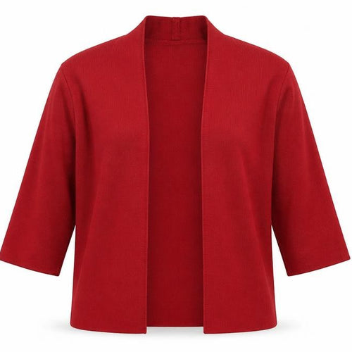 Per Una Womens Red V-Neck Viscose Cardigan Jumper Size 8