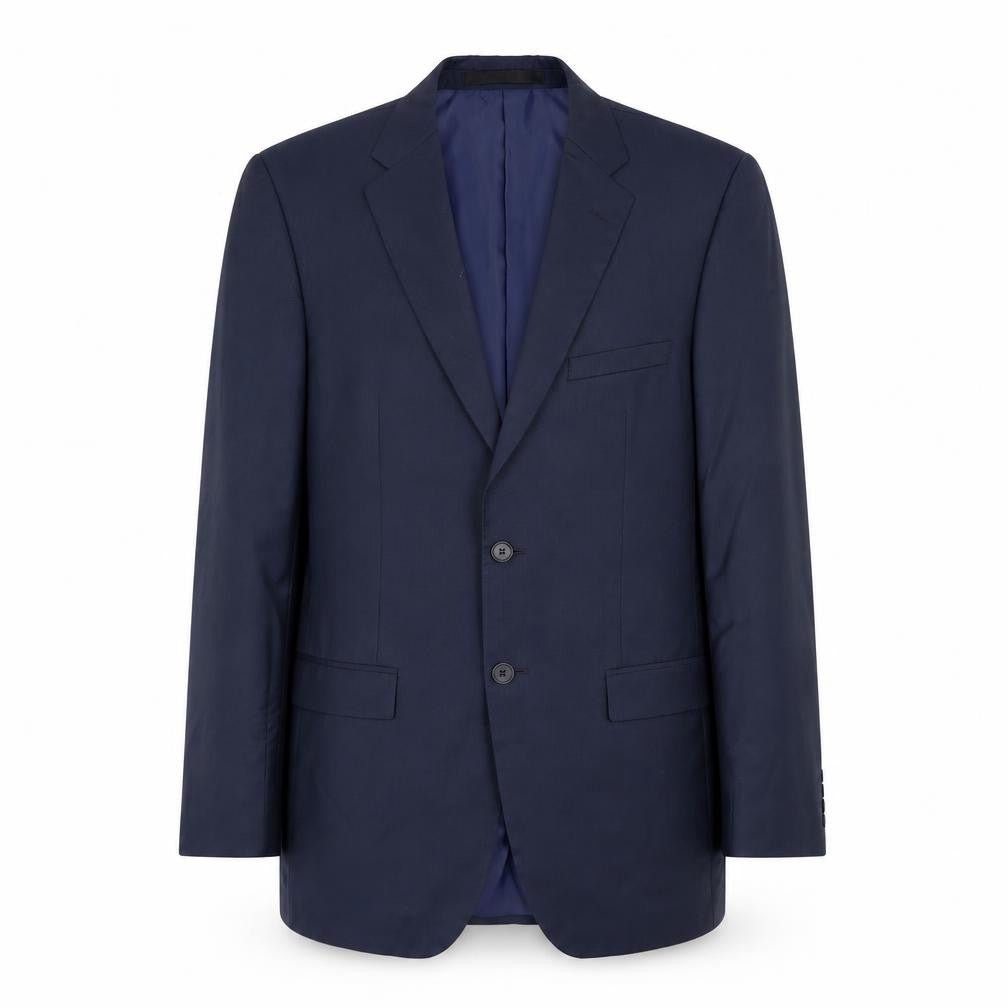 Front view of Marks & Spencer men’s blue wool jacket suit jacket, size 40