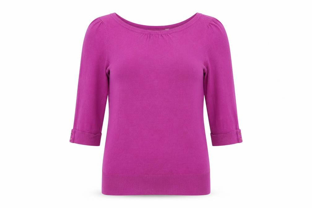 Debenhams Womens Pink Boat Neck Viscose Pullover Jumper Size 10