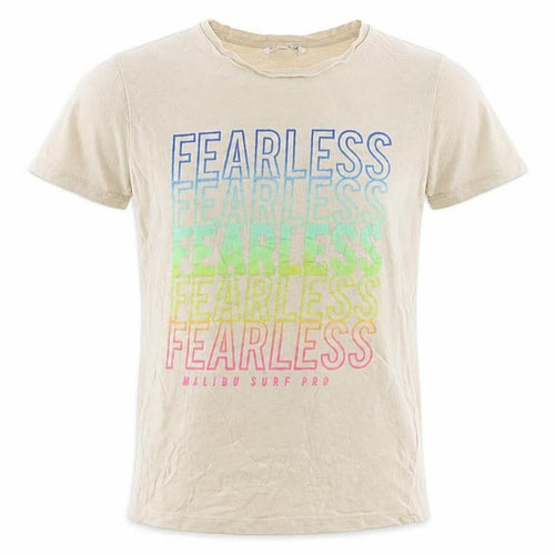 PEP&CO Boys Beige Cotton Pullover T-Shirt Size 10-11 Years Crew Neck Pullover - Fearless